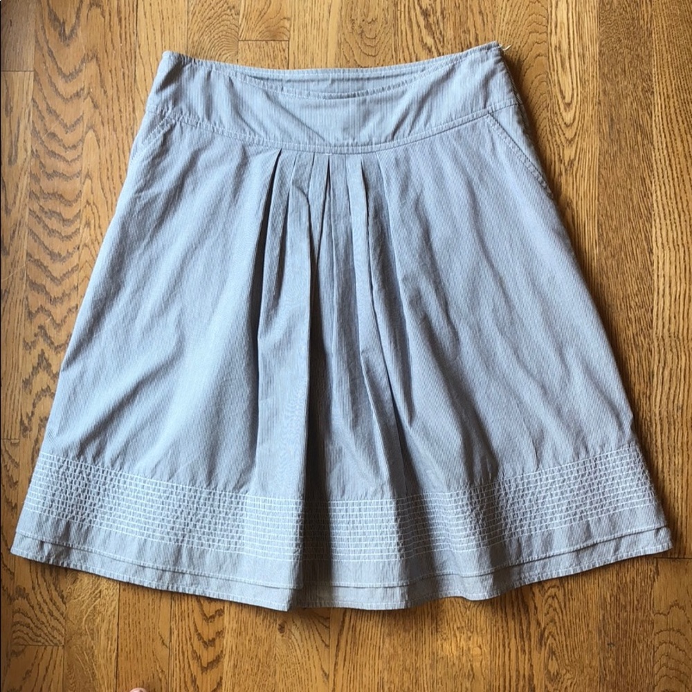Banana Republic Seersucker Skirt With Pockets